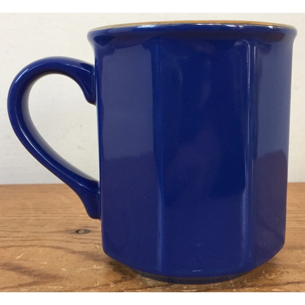 Vintage Kilncraft Cobalt Blue White Porcelain Ceramic Coffee Mug Tea Cup England